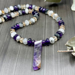 Load image into Gallery viewer, Amethyst, Topaz, and Quartz Necklace
