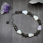 Load image into Gallery viewer, Pearl, Smoky Quartz, and Crystal Bracelet
