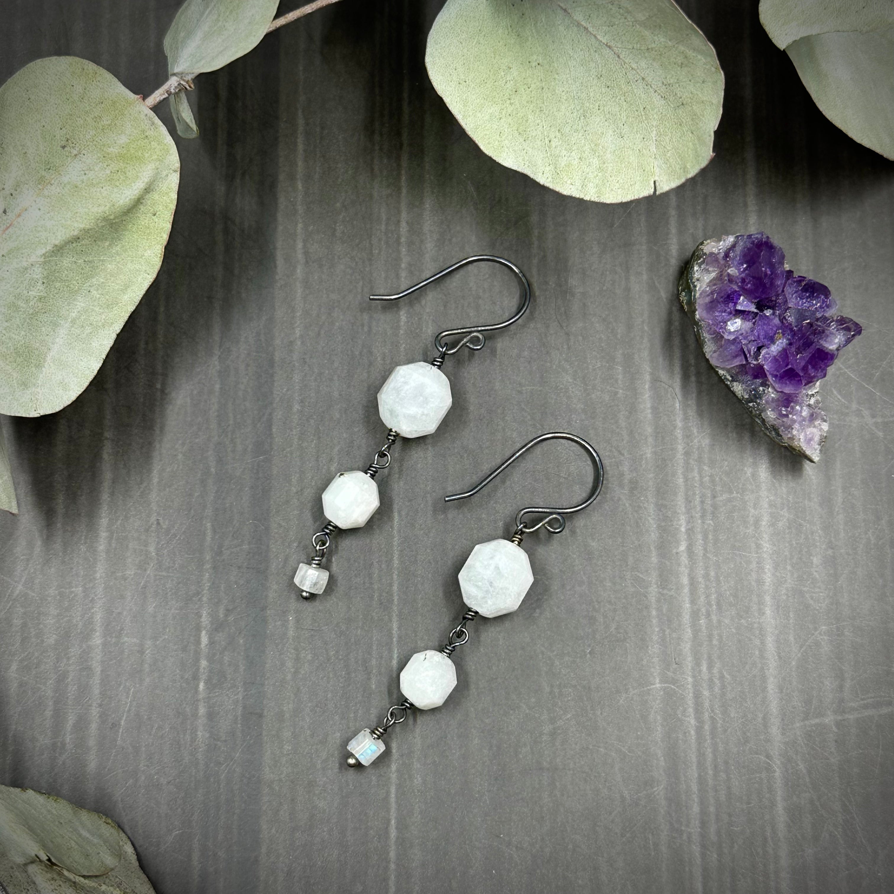 Moonstone Monochrome Earrings