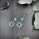 Load image into Gallery viewer, Lapis, Amazonite, and Sterling Silver Earrings

