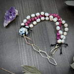 Load image into Gallery viewer, Ruby, Pearl, and Sterling Silver Bracelet
