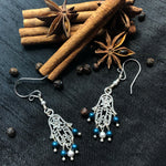 Load image into Gallery viewer, Crystal Pearl Hamsa earrings

