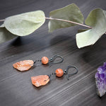 Load image into Gallery viewer, Sterling Silver Sunstone Earrings
