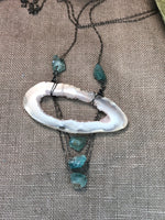 Load image into Gallery viewer, Apatite, Sterling Silver, and Druzy necklace
