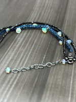 Load image into Gallery viewer, Opal, Spinel, and Silversilk bracelet &quot;Wait for Me&quot;
