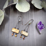 Load image into Gallery viewer, Red Creek and Polychrome Jasper Earrings in Copper
