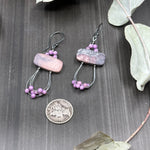 Load image into Gallery viewer, Phosphosiderite and Porcelain Jasper Earrings
