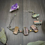 Load image into Gallery viewer, Red Creek Jasper, Pyrite, and Mixed Quartz Bracelet
