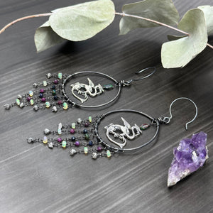 Dragon Hoard Silver Earrings