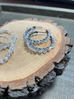 Load image into Gallery viewer, Made To Order- Herkimer Diamond, Sterling Silver Hoop Earrings
