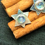 Load image into Gallery viewer, Sterling Silver Star of David Stud Earrings
