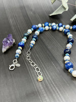 Load image into Gallery viewer, Luxurious AAA Kyanite, Ethiopian Faceted Opals, and Pearls necklace
