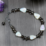 Load image into Gallery viewer, Pearl, Smoky Quartz, and Crystal Bracelet
